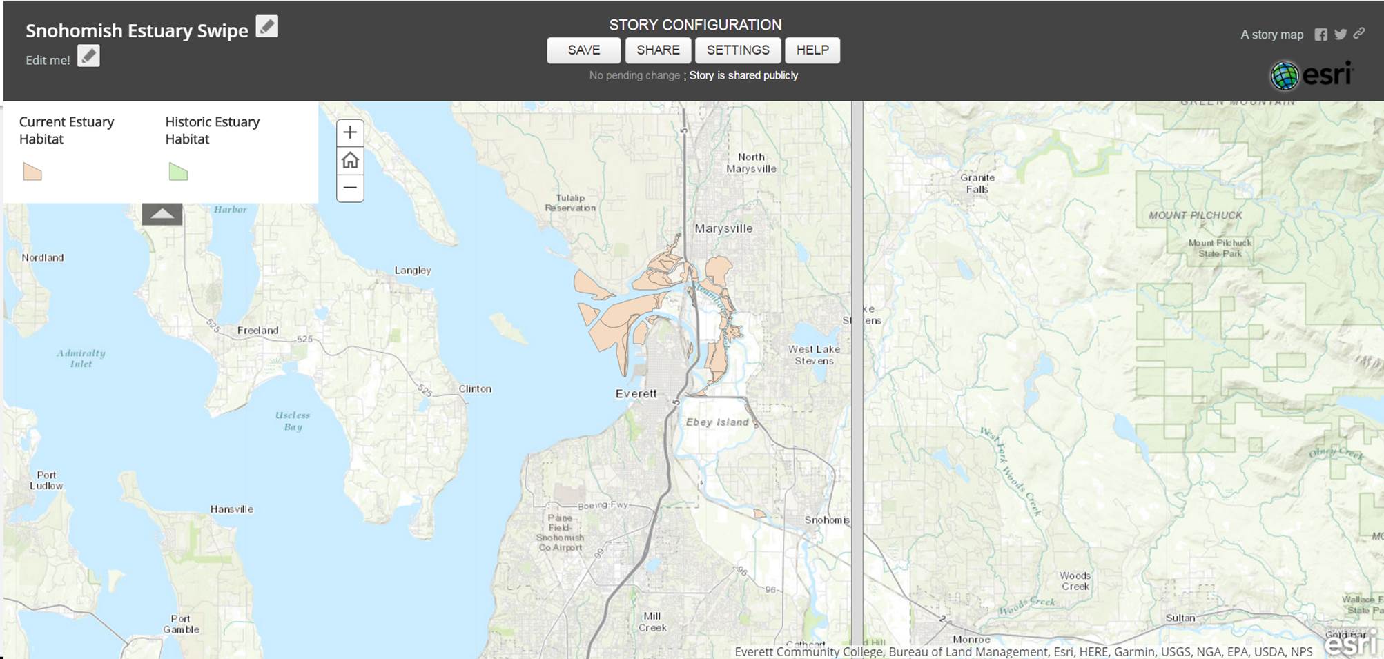 This image shows that the legend is visible when looking at just the map.
